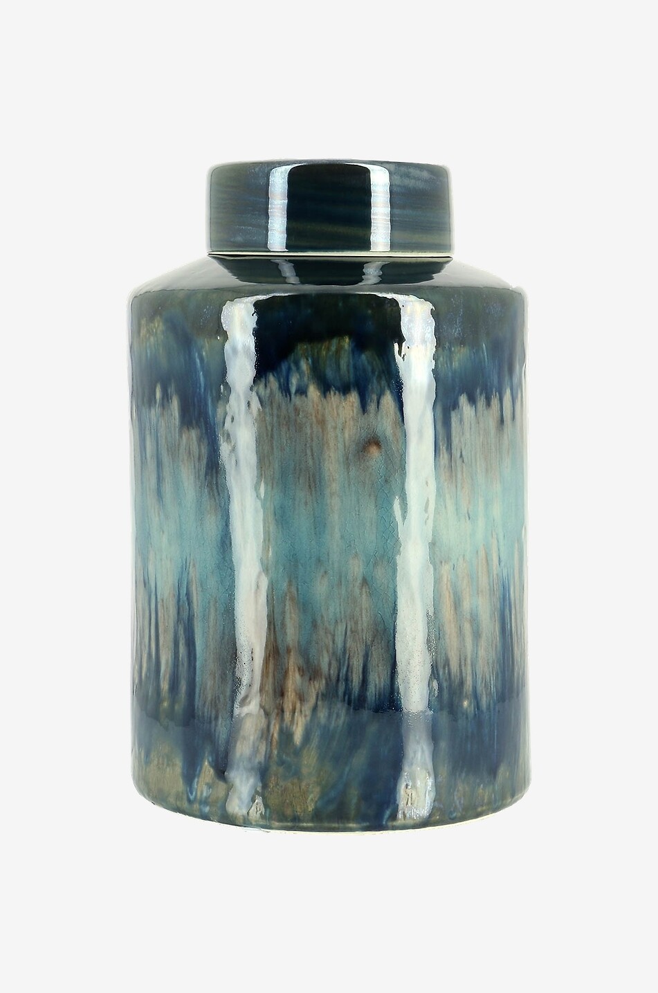 KERSTEN Decorative earthenware box Home BLUE 1