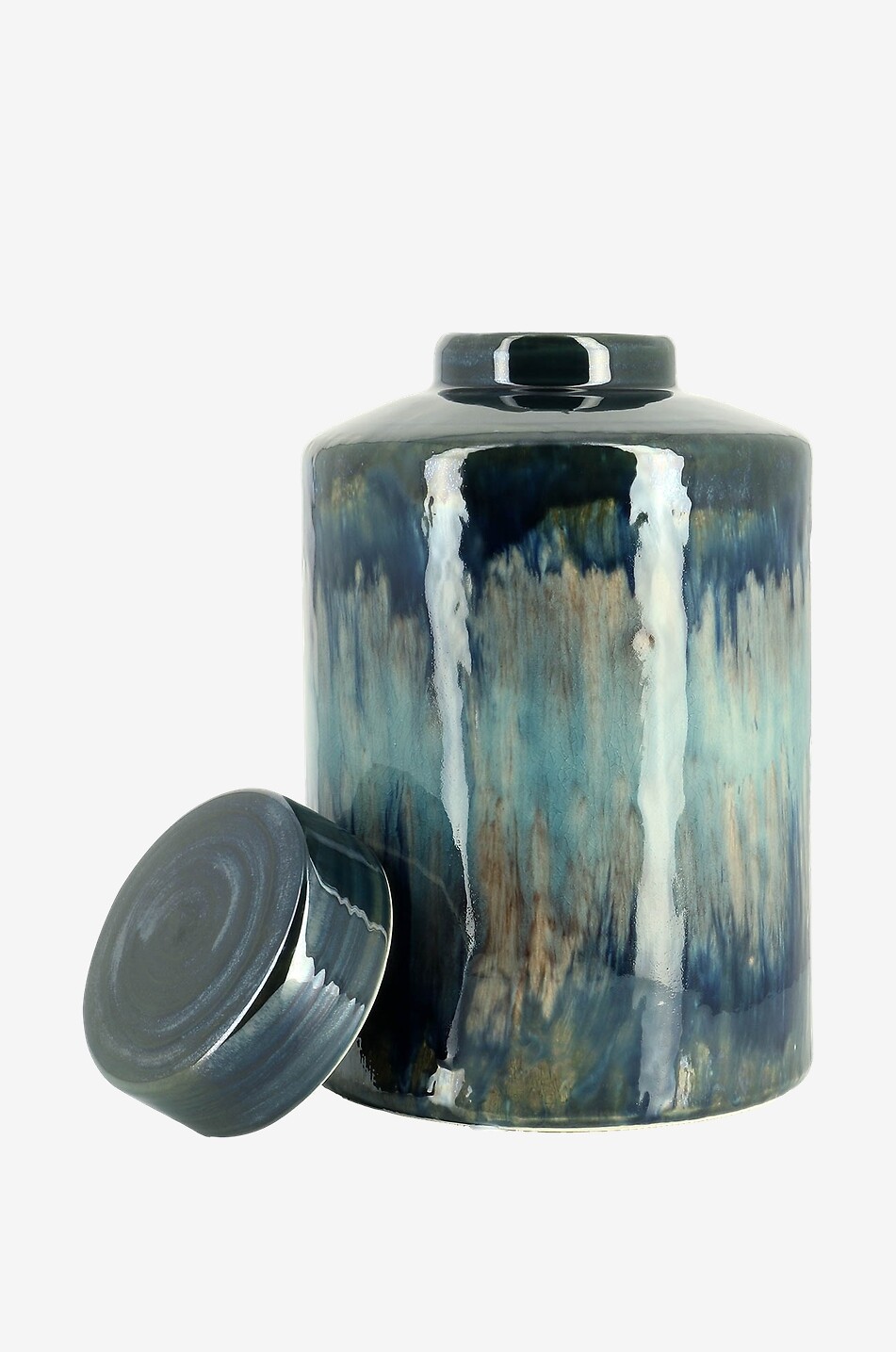 KERSTEN Decorative earthenware box Home BLUE 2