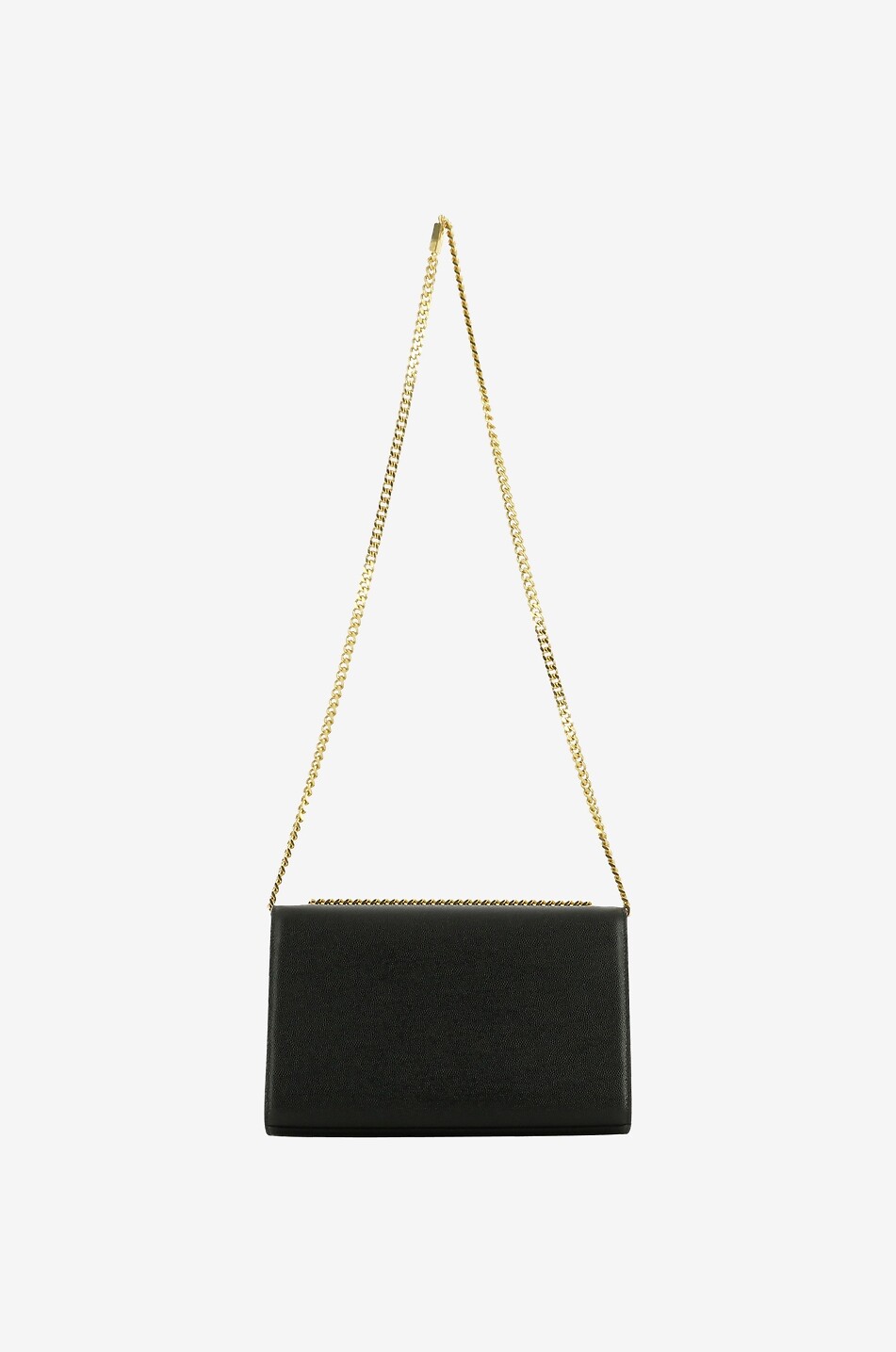 SAINT LAURENT PARIS Sac porté épaule en cuir grain de poudre Kate Medium Femme NOIR 5