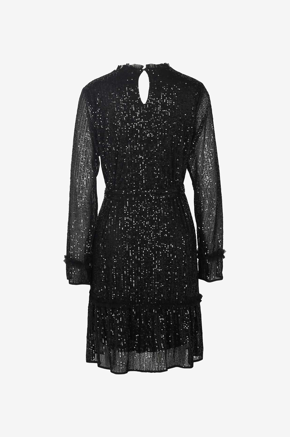 PRINCESS Short A-line sequin embroidered dress Women BLACK 2