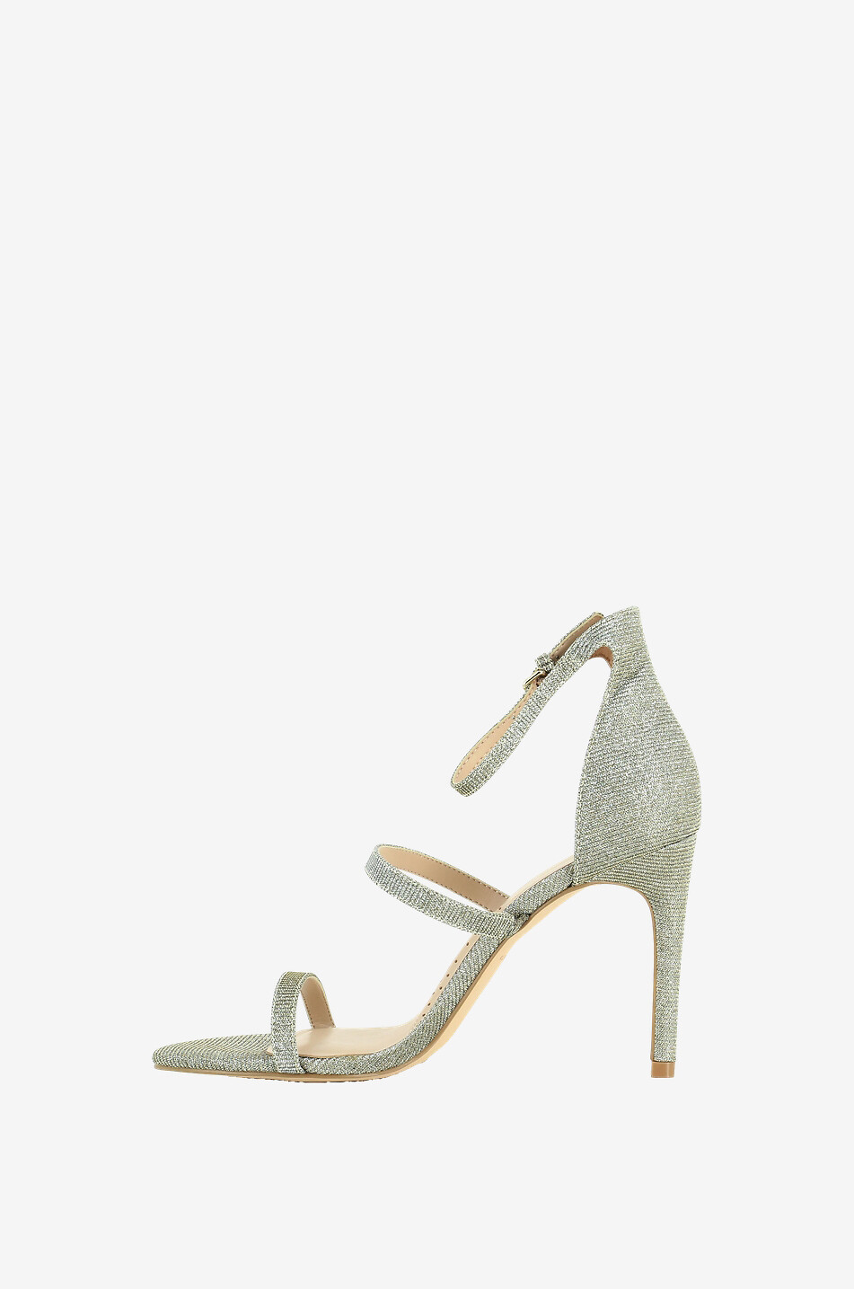 KURT GEIGER LONDON Sandales à talon scintillantes Park Lane Femme ARGENT 3