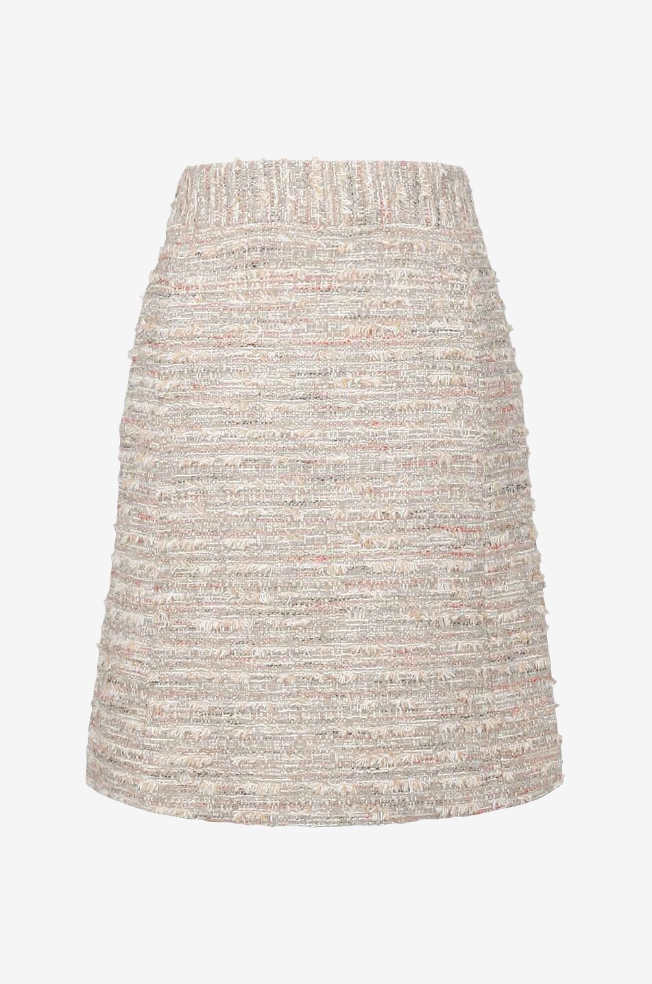 SLY 010 Kurzer Rock aus Glitter-Baumwollbouclé Damen Hellbeige 2