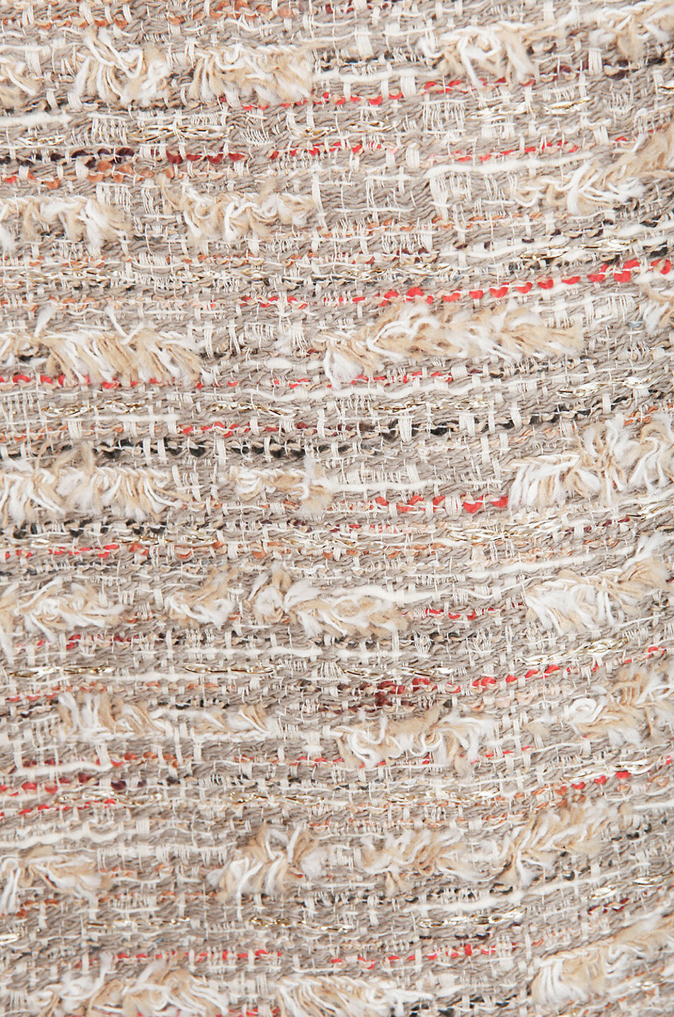 SLY 010 Kurzer Rock aus Glitter-Baumwollbouclé Damen Hellbeige 3