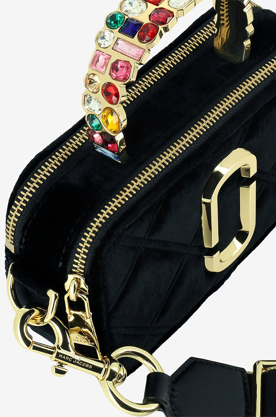 MARC JACOBS Kleine Schultertasche aus Stoff Snapshot Damen SCHWARZ 6