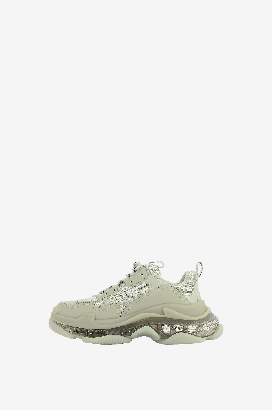 BALENCIAGA Sneakers aus Leder und Mesh Triple S Damen BEIGE 3