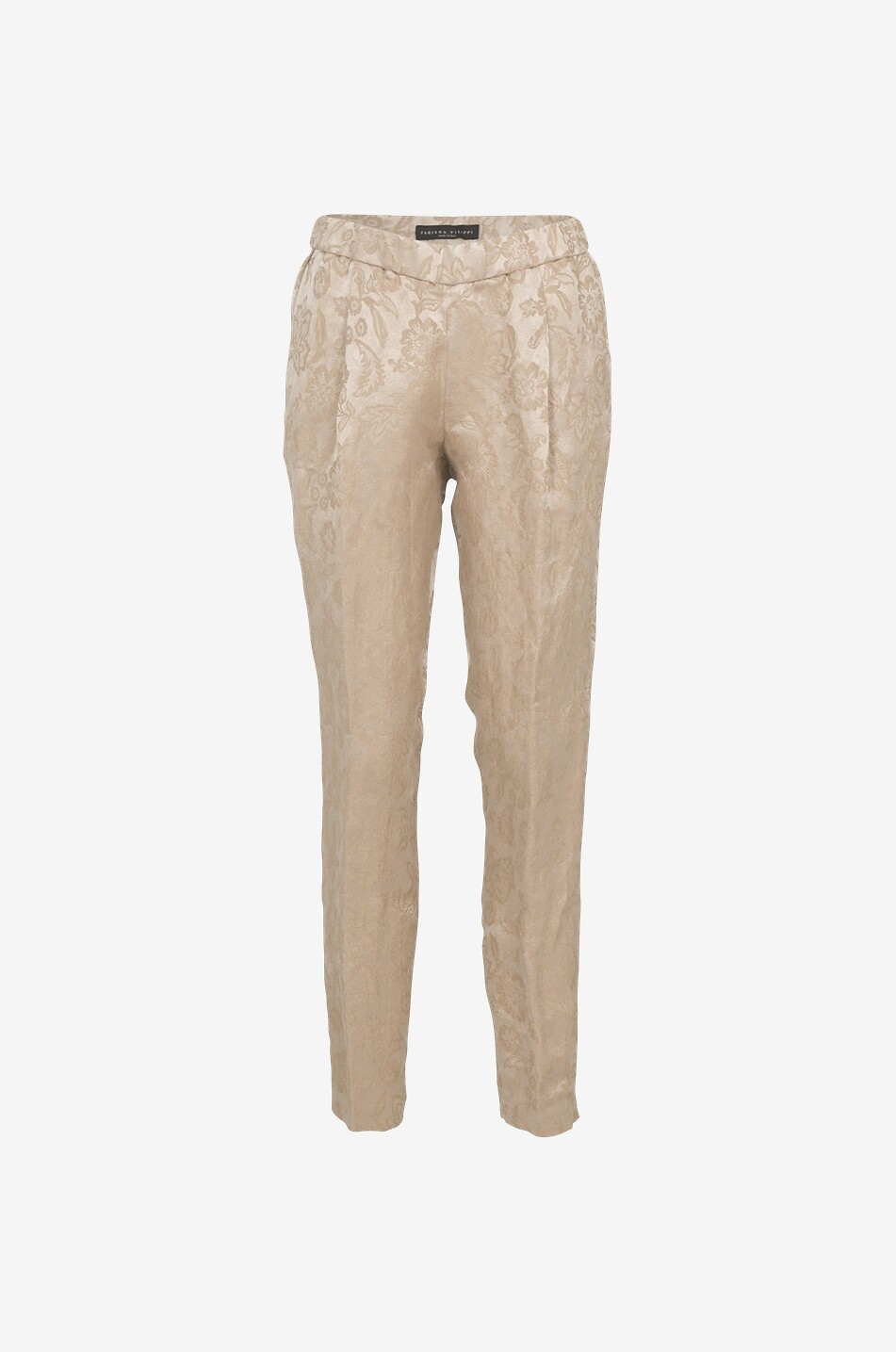 FABIANA FILIPPI Pantalon carotte en jacquard Femme CAMEL 1