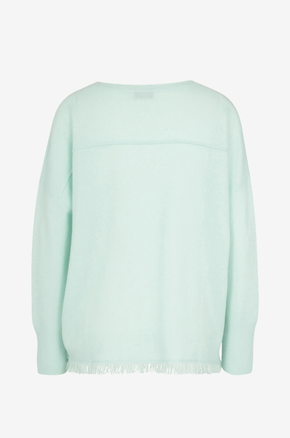 BONGENIE Kaschmirpullover mit Fransen Damen HELLGRÜN 2