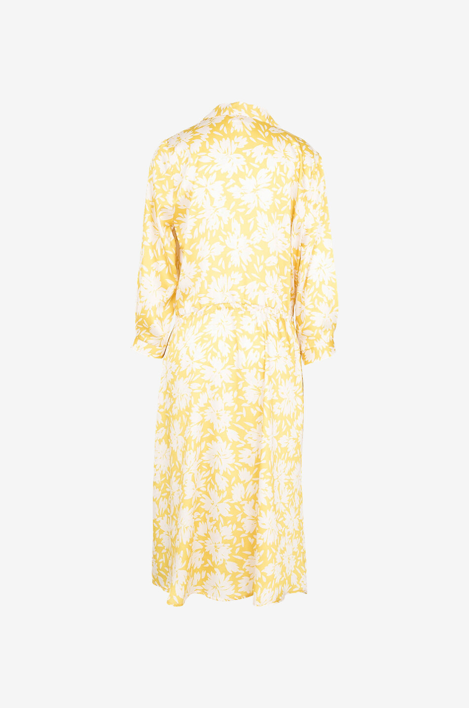 TOUPY Spring floral twill midi-length shirt dress Women YELLOW 2