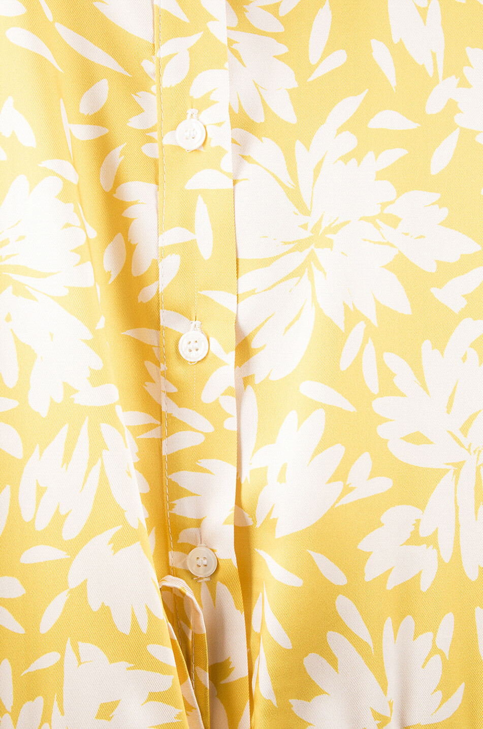 TOUPY Spring floral twill midi-length shirt dress Women YELLOW 3