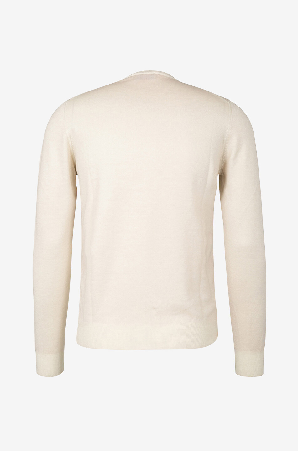 Thin jumper in virgin wool with round collar