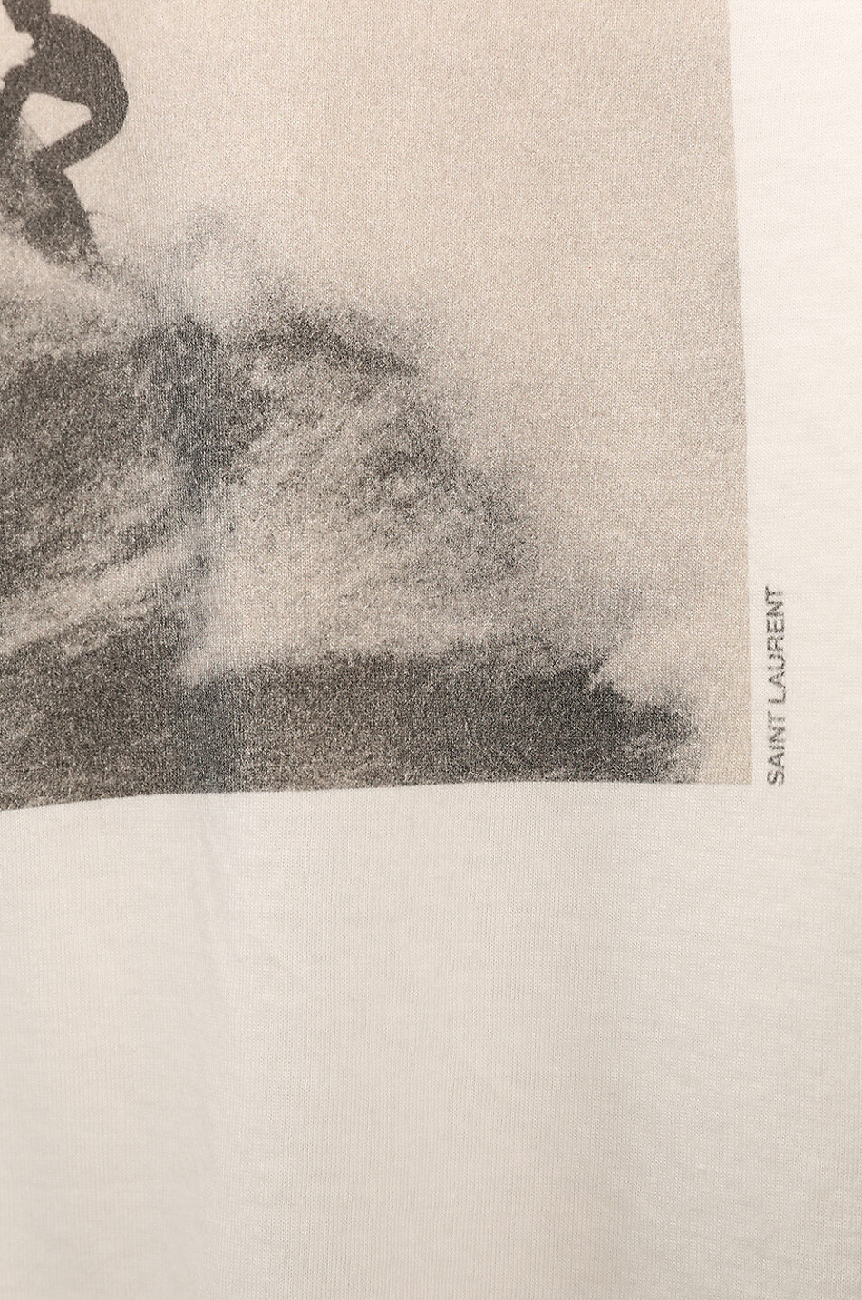 SAINT LAURENT PARIS Boyfriend-T-Shirt mit Fotoprint Surfer Damen CREMEFARBEN 3