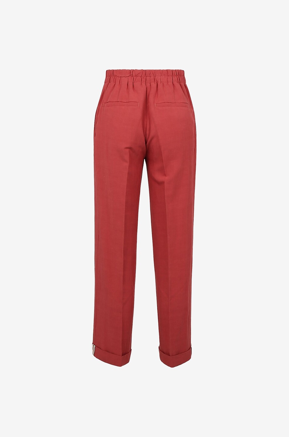 MOMONI Pantalon droit en viscose et lin Aucuba Femme ROSE MOYEN 2