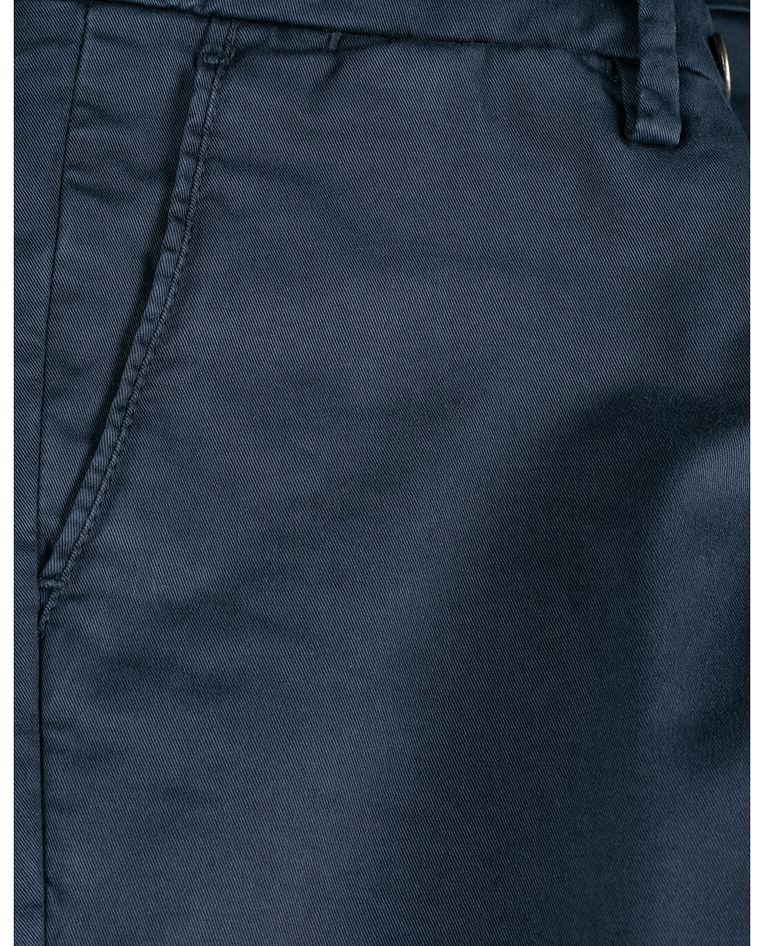 B SETTECENTO Slim fit gabardine chino trousers with turn-ups Men DARK BLUE 3