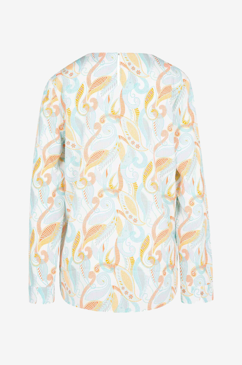 HERZENS Paisley printed silk round neck blouse Women MULTI COLOURED 2