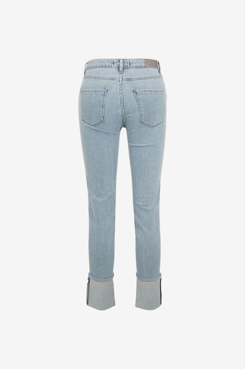 FABIANA FILIPPI Tody slim-fit jeans with bead embroidered turn-ups Women BLUE 2