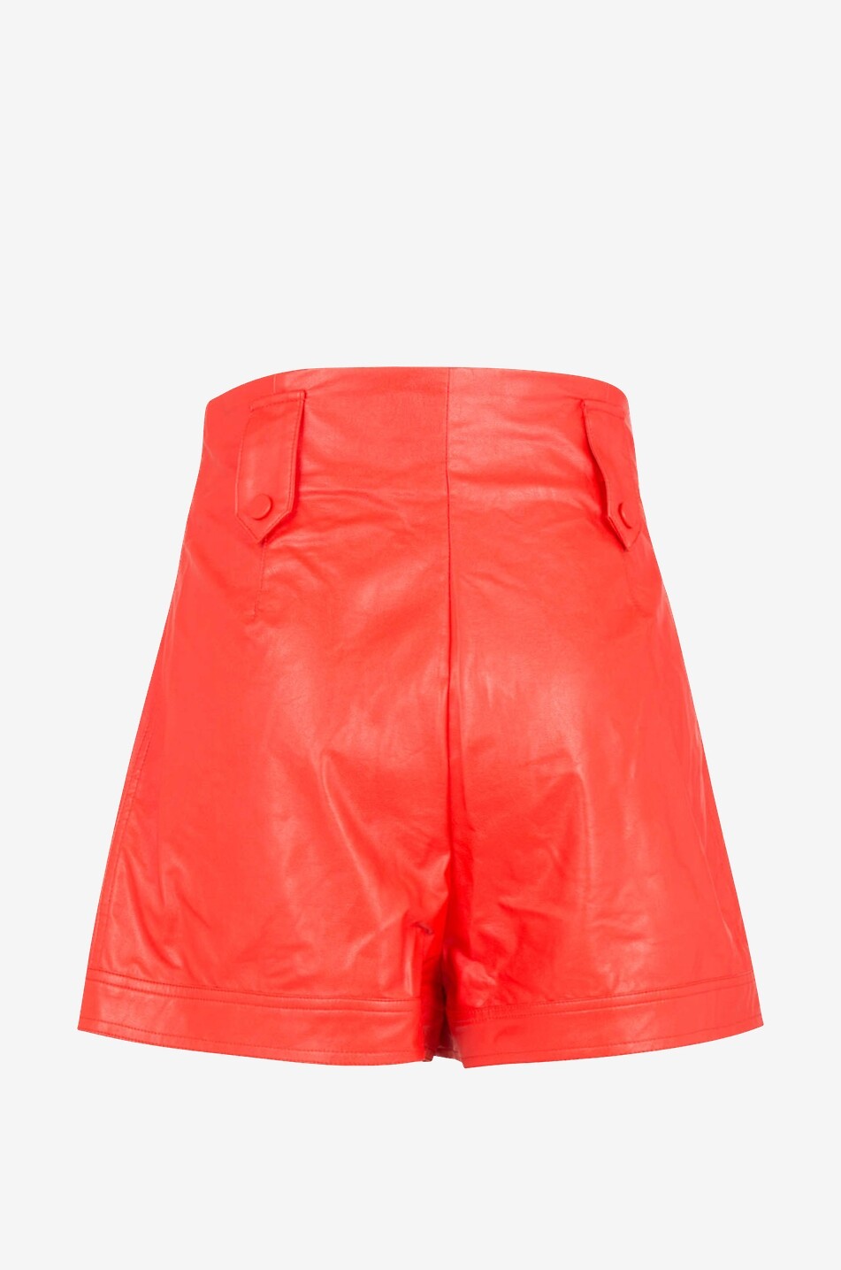 TWINSET Short taille haute en cuir synthétique Femme ROUGE CLAIR 2