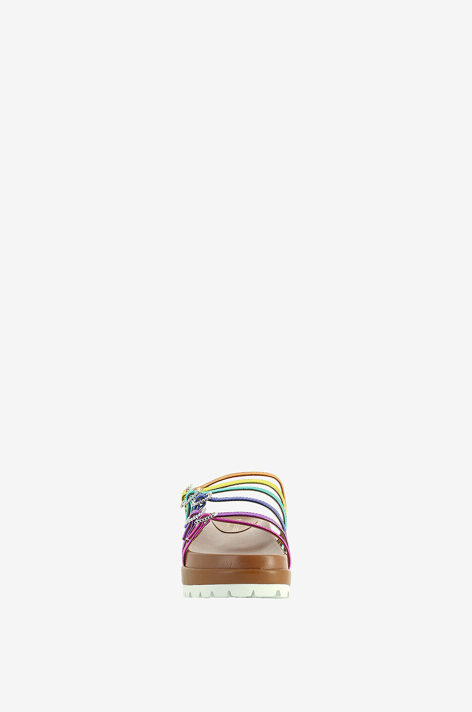 KURT GEIGER LONDON Plateau-Sandalen aus Metallic-Leder Marlo Rainbow Damen BUNT 2