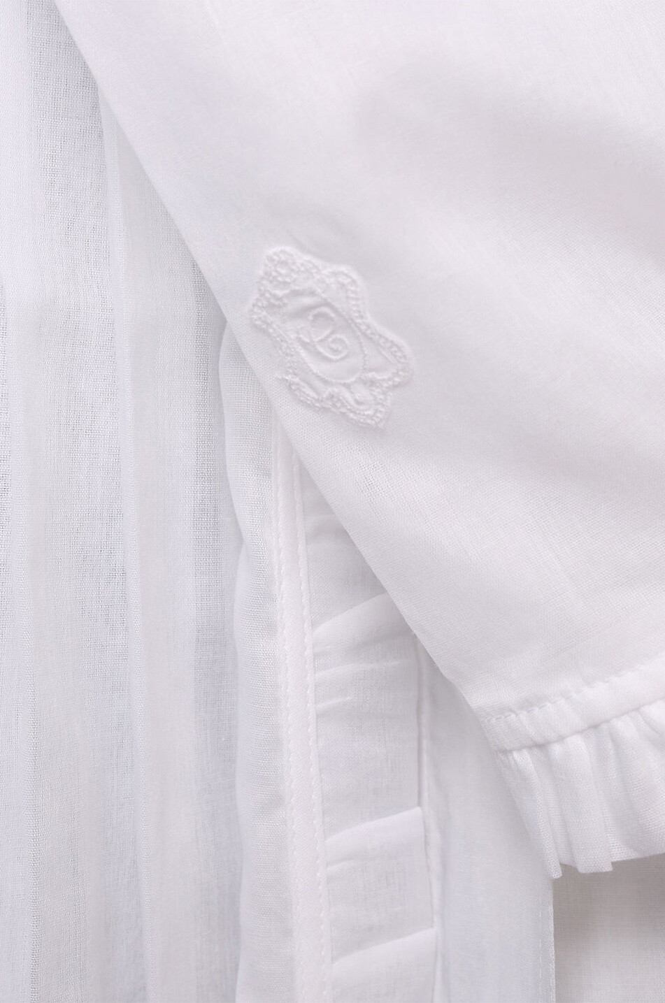 CELESTINE Bademantel aus Baumwoll-Voile mit Rüschen Celeste-1 Damen WEISS 3