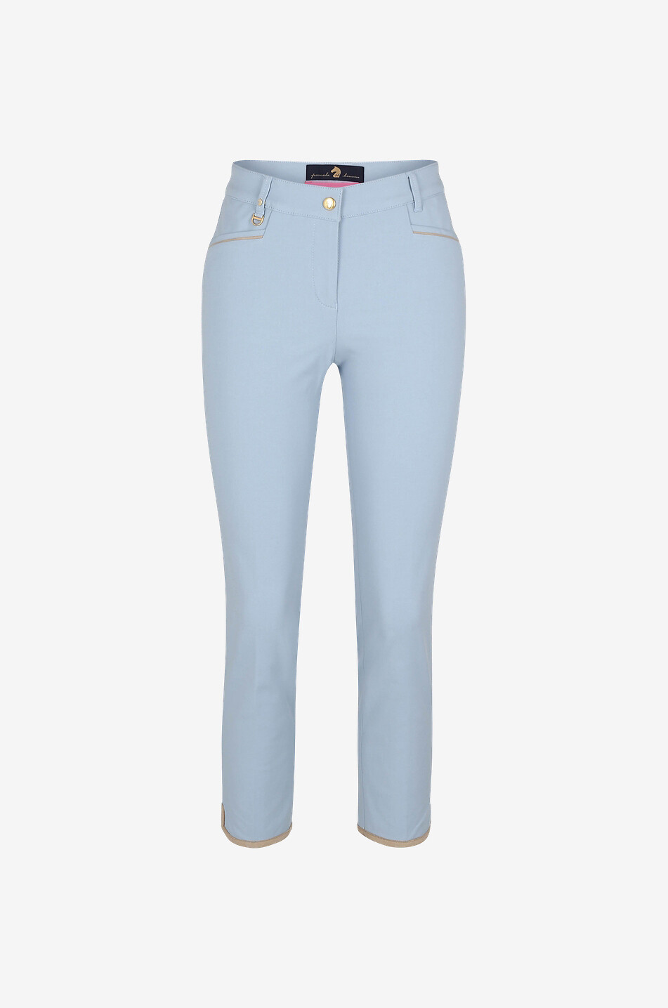 Pantalon slim raccourci orné de passepoils Spezia