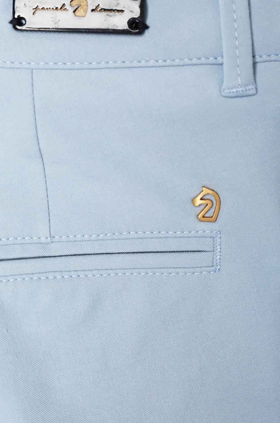 Pantalon slim raccourci orné de passepoils Spezia
