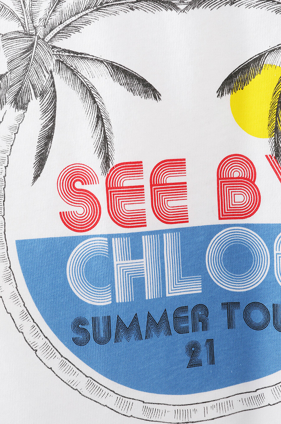 SEE BY CHLOE Bedrucktes T-Shirt Summer Tour 21 Damen WEISS 3
