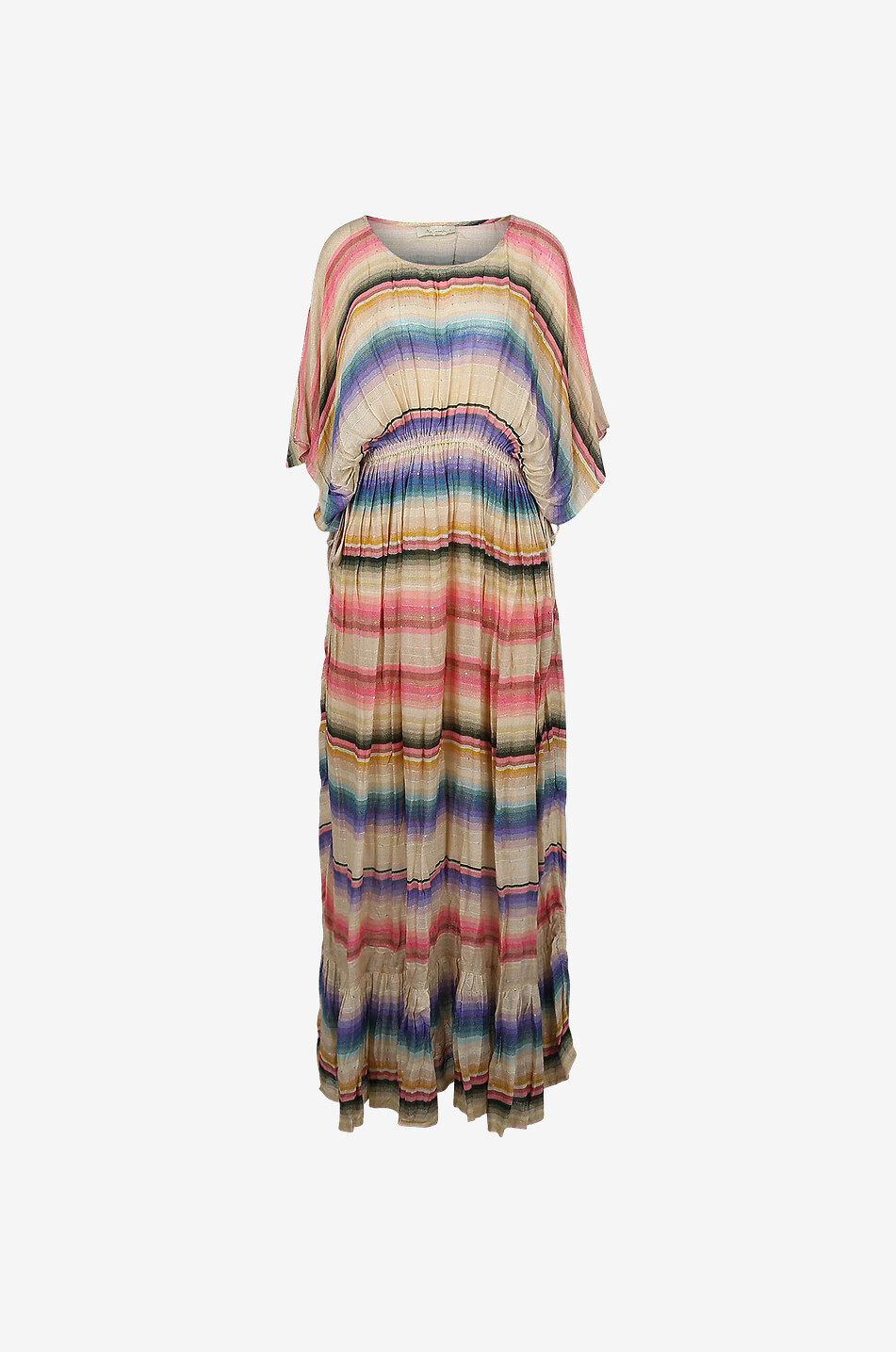 MES DEMOISELLES Langes Kleid aus gestreiftem, glitzerndem Strick Cozumel Damen BUNT 1