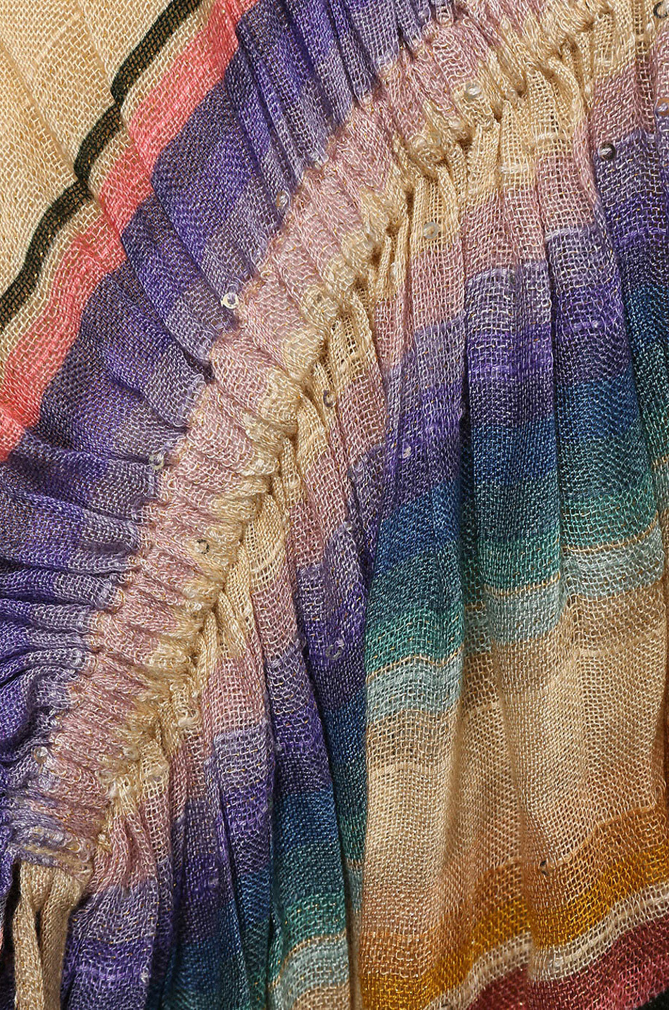 MES DEMOISELLES Langes Kleid aus gestreiftem, glitzerndem Strick Cozumel Damen BUNT 3