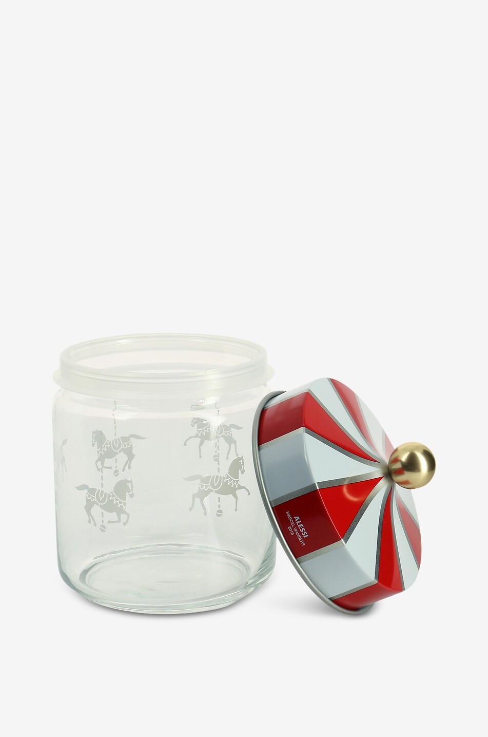 ALESSI Bocal hermétique en verre Circus - H16 cm Maison Incolore 2