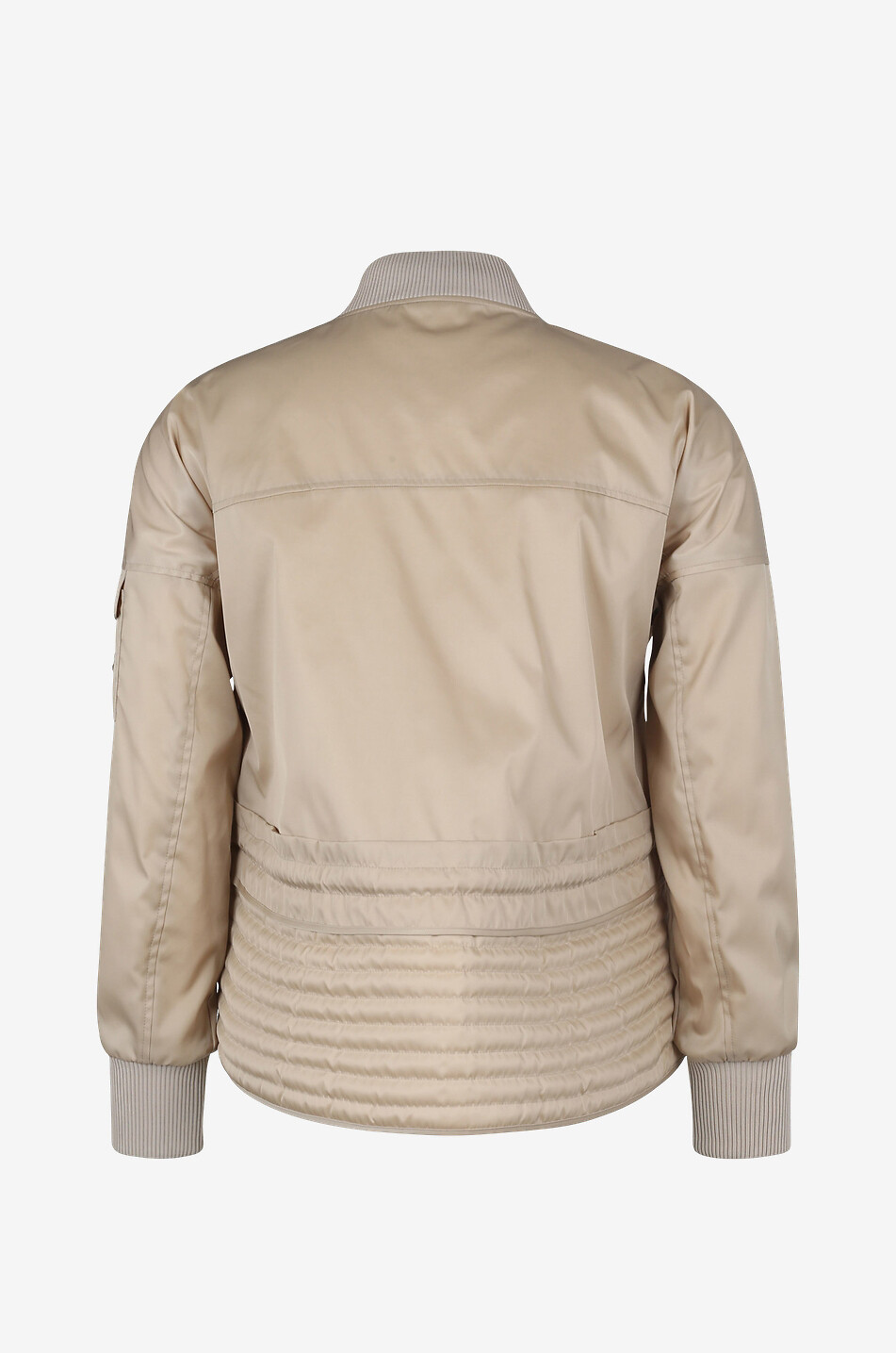 MONCLER Baldah A-line twill bomber jacket with matelassé detail Women BEIGE 2