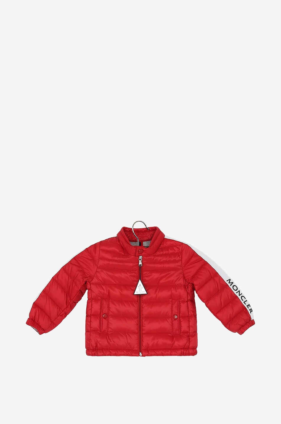 Alber baby down jacket with grosgrain and logo