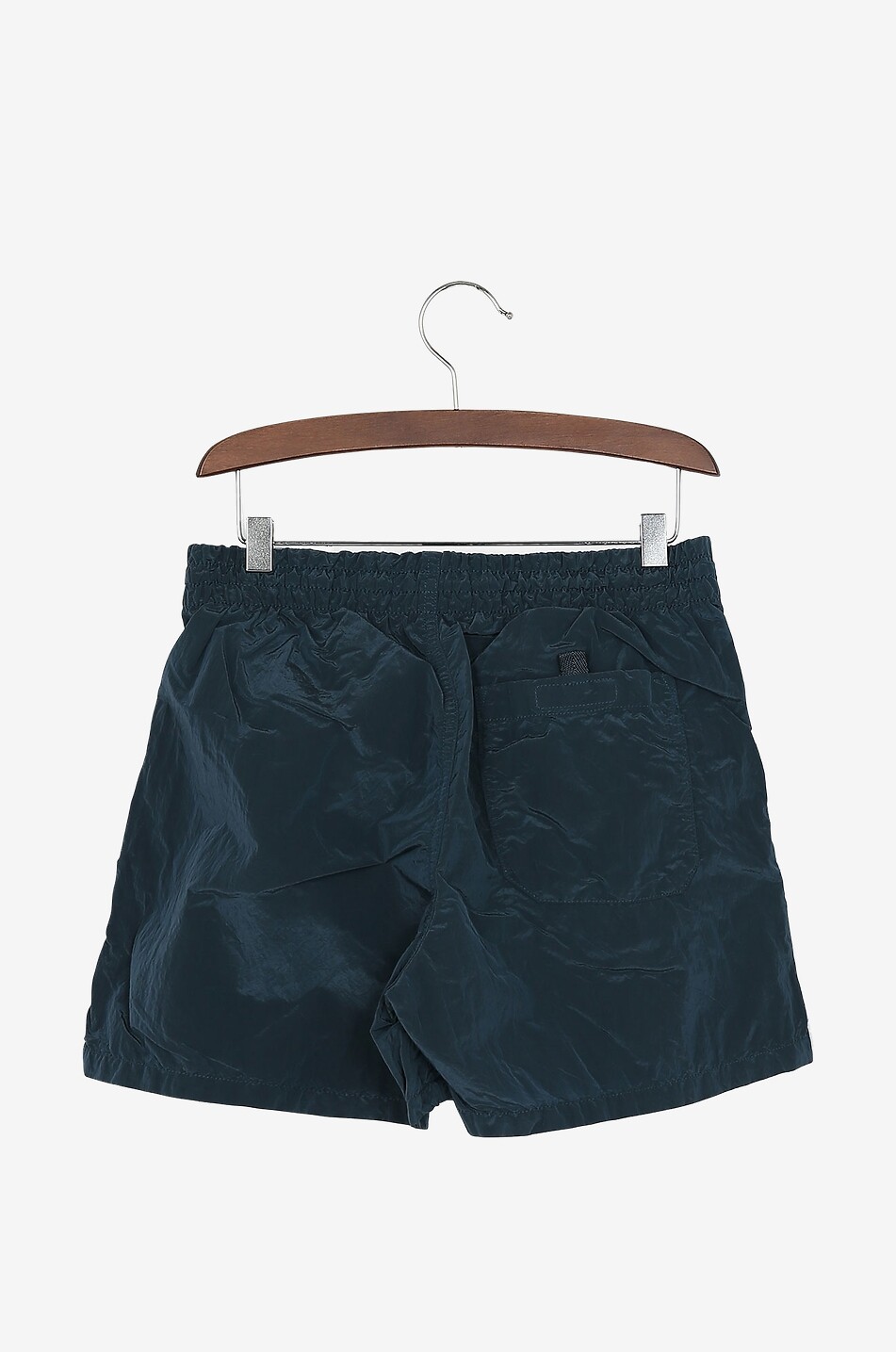 STONE ISLAND JUNIOR Compass boys' nylon shorts in crinkle effect Boy BLUE 2