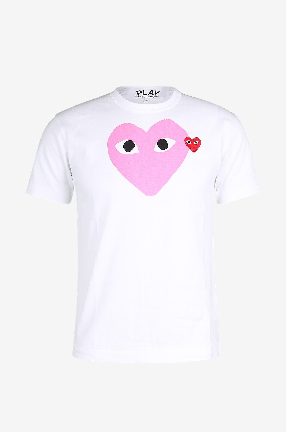 Slim T shirt with fluorescent heart print and embroidery COMME DES GARCONS PLAY Bongenie