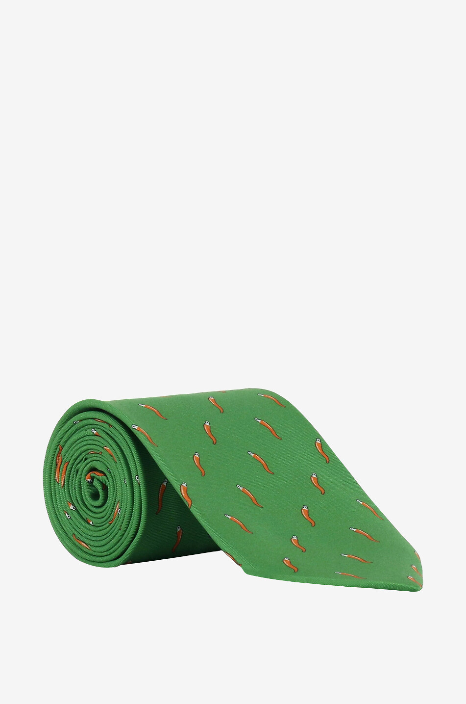 FEFE NAPOLI Chili printed silk tie Men MEDIUM GREEN 1
