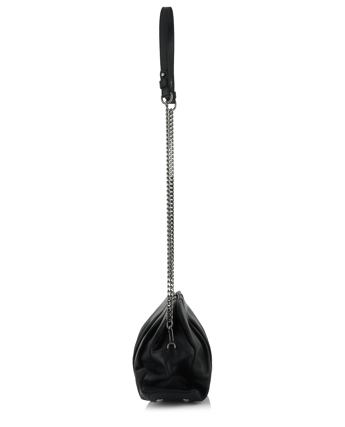 FABIANA FILIPPI Choker in metal cubes with leather fringes Women BLACK 4