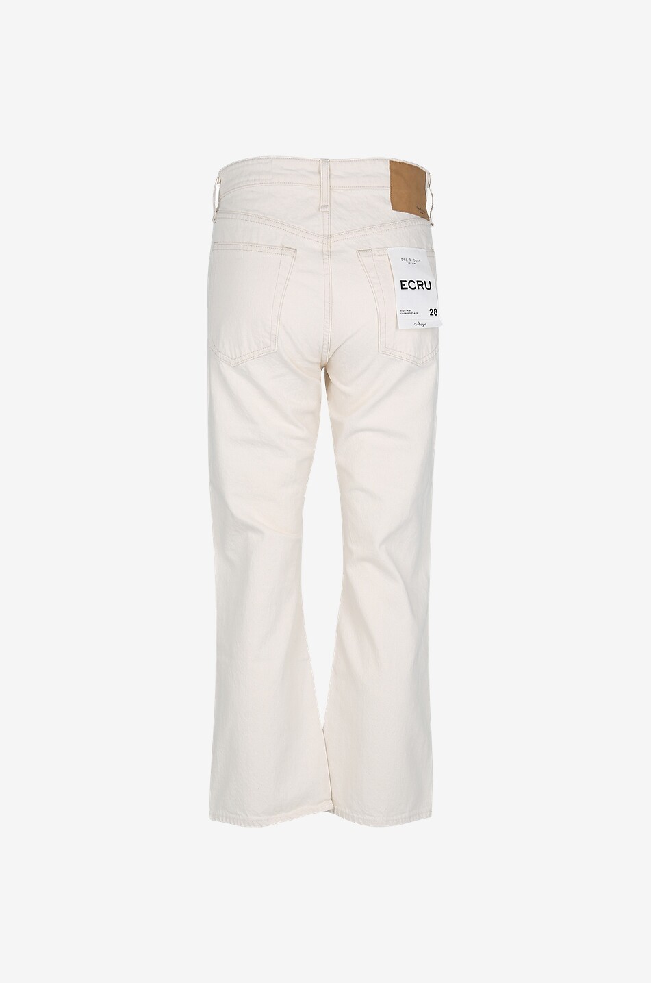 RAG&BONE JEANS Jean court évasé et taille haute Maya Femme Beige clair 2