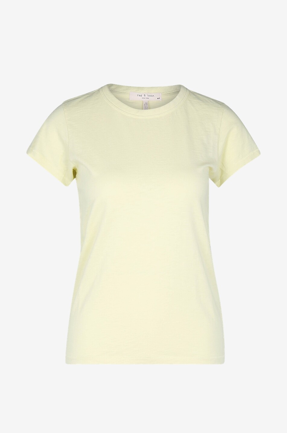 RAG&BONE JEANS T-shirt à col rond en coton flammé The Slub Femme JAUNE CLAIR 1