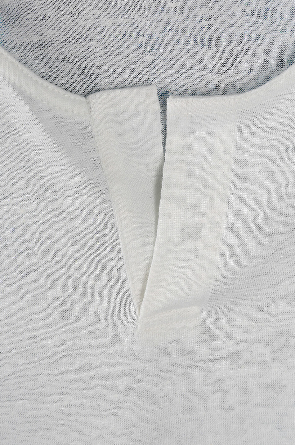 PAOLO PECORA T-shirt à manches courtes en lin à col tunisien Homme BLANC CASSE 3