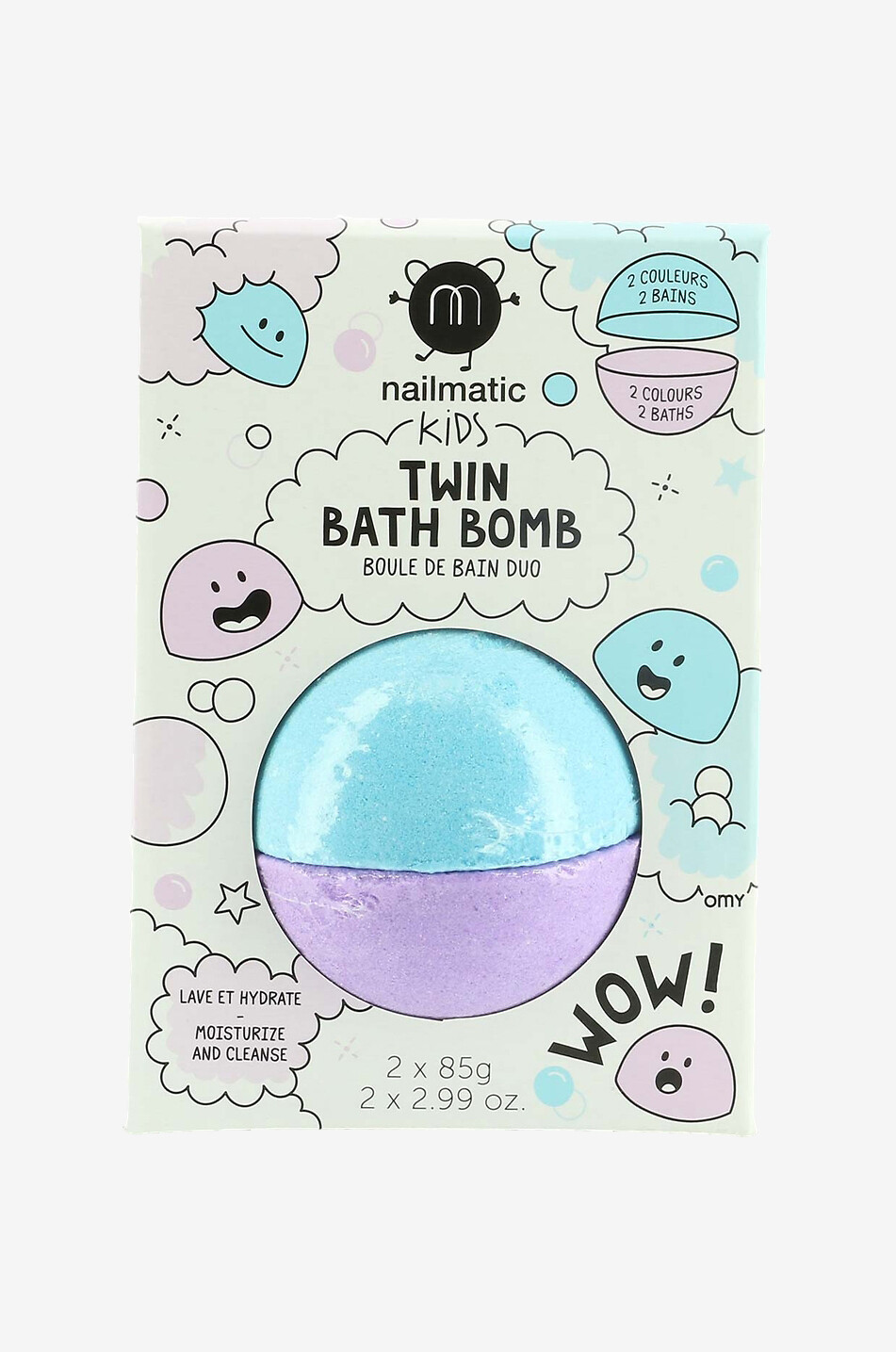 NAILMATIC Badekugeln im Duo für Kinder Twin Bath Bomb Damen BUNT8 1