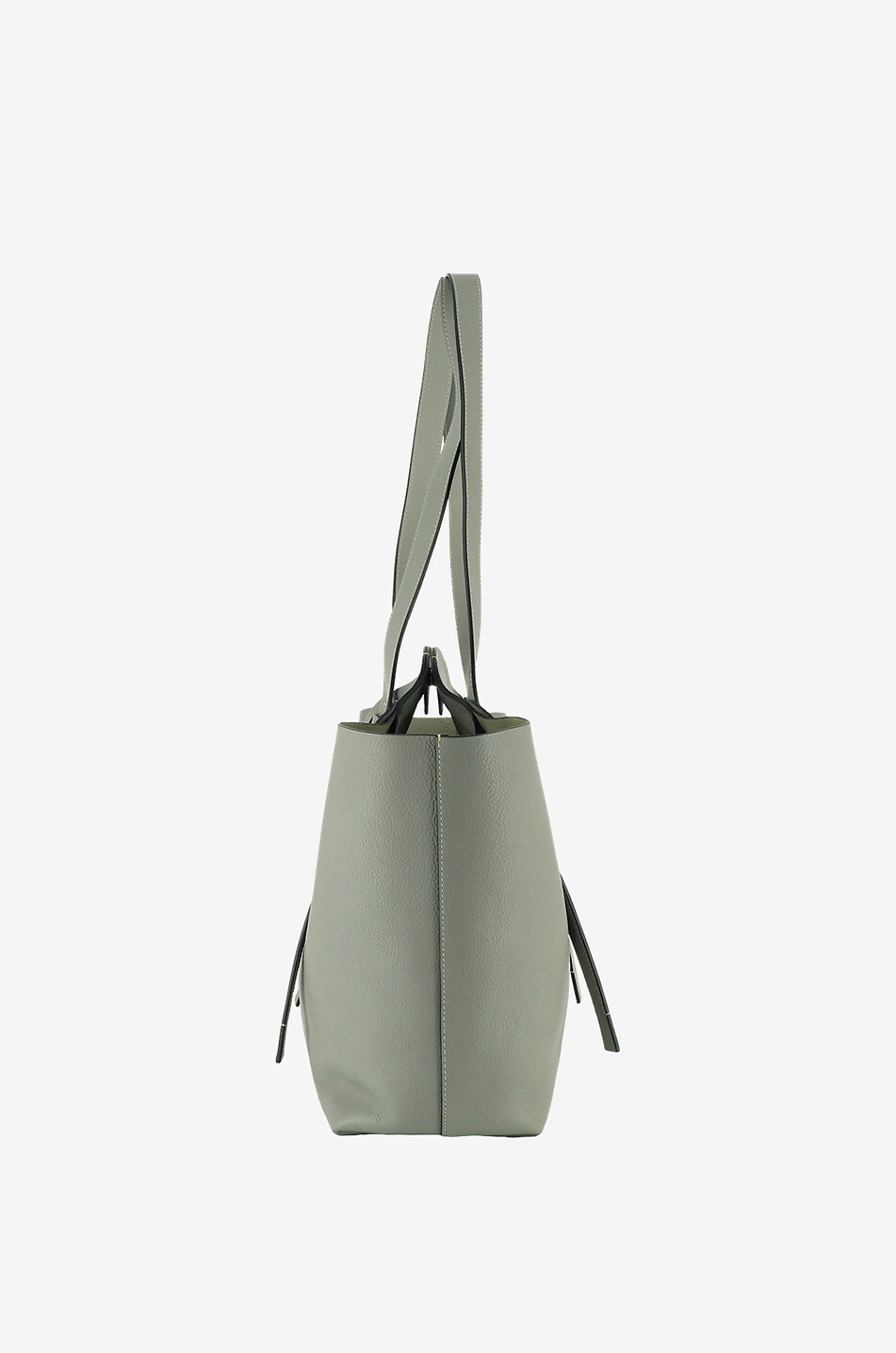 CHLOE Sac cabas en cuir grainé Darryl Medium Day Bag Femme GRIS 4