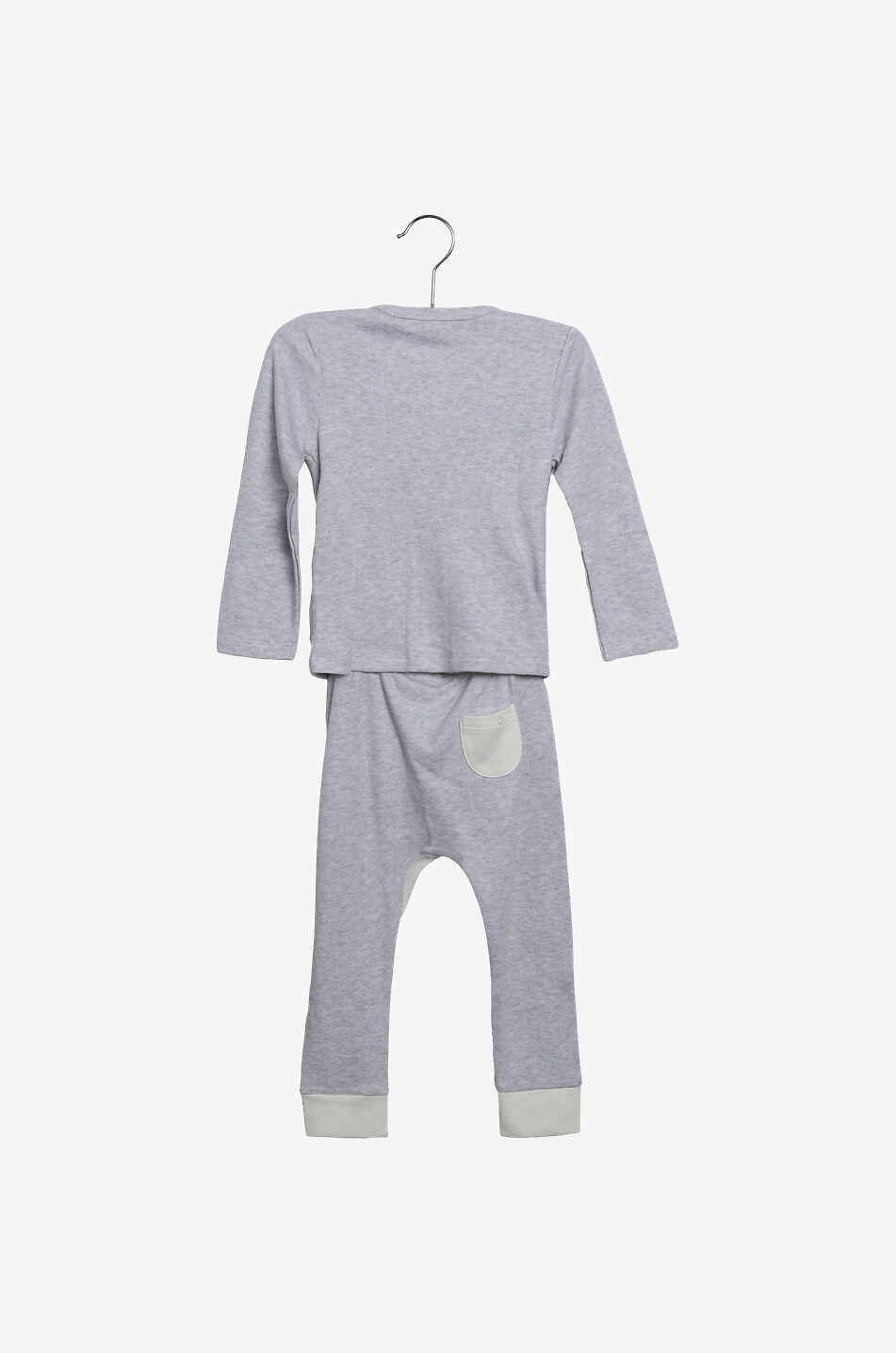 MORI Ensemble bébé pantalon et cardigan Bébé GRIS CLAIR 2