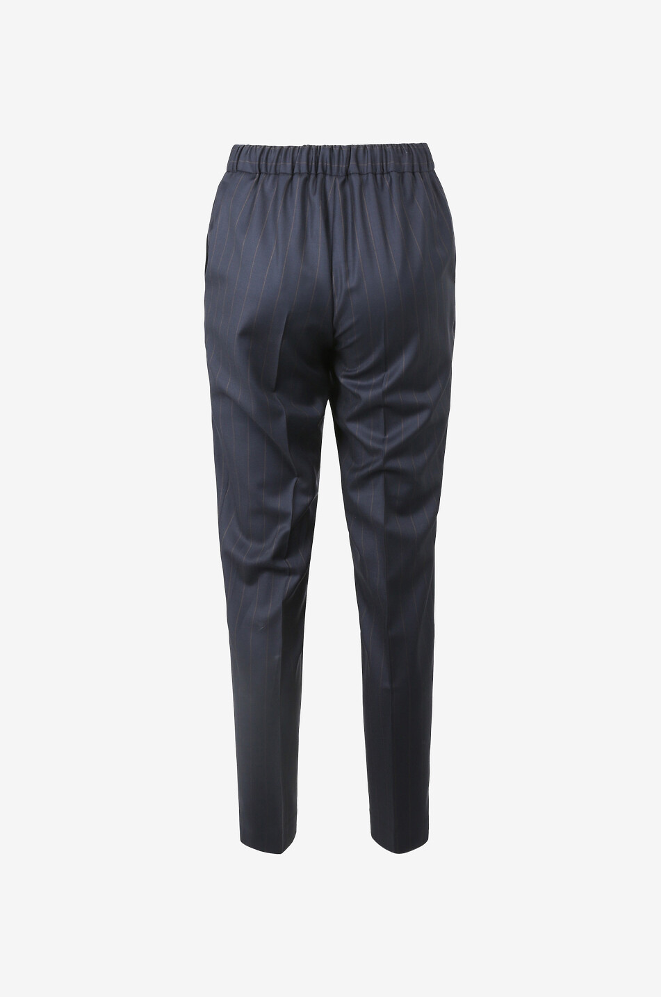 FABIANA FILIPPI Pantalon fuselé Jogging Fit en laine rayée Gubbio Femme BLEU FONCE 2