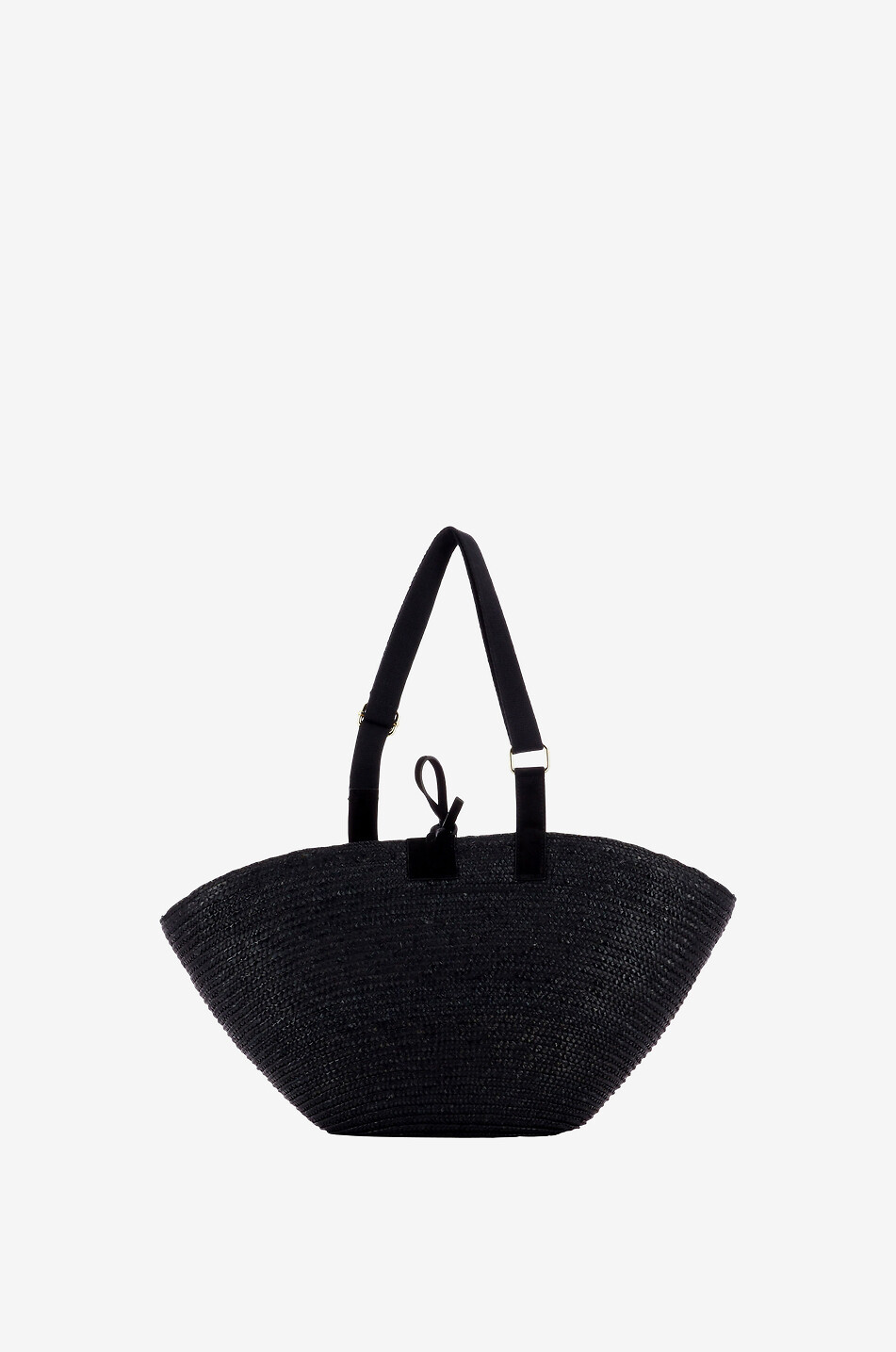 CATARZI 1910 Geflochtene Tragetasche aus Stroh mit Wildlederdetails Women BLACK 3