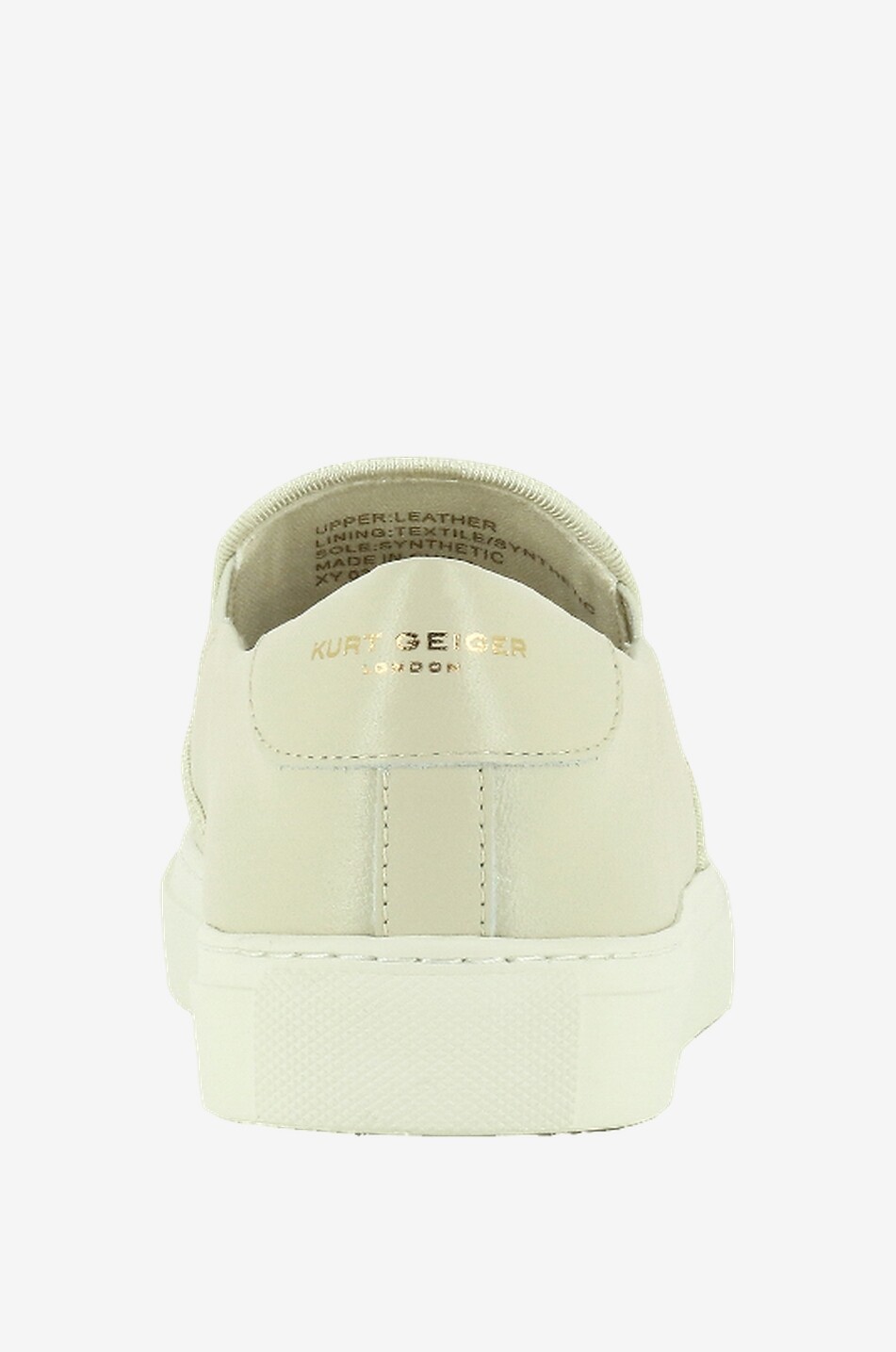 KURT GEIGER LONDON Niedrige Slip-on-Sneakers aus Leder mit Auge Leah Eye Damen CREMEFARBEN 4