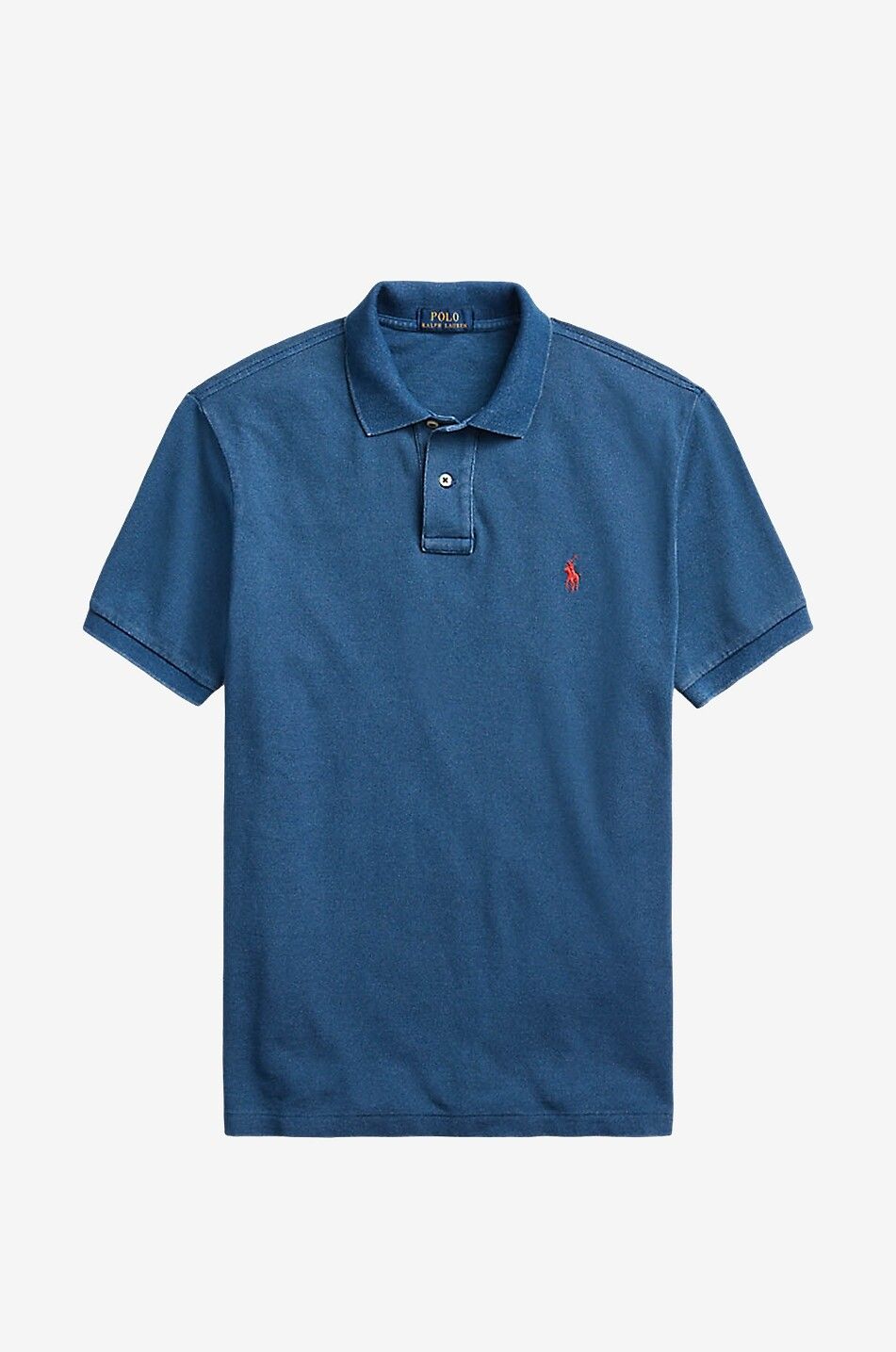 POLO RALPH LAUREN Custom Slim Fit Pony embroidered piqué cotton polo shirt Men LIGHT BLUE 1