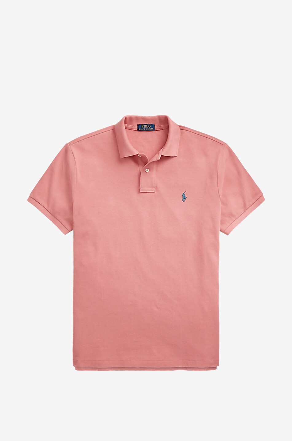 Polohemd aus Baumwollpiqué mit Pony-Stickerei Custom Slim Fit