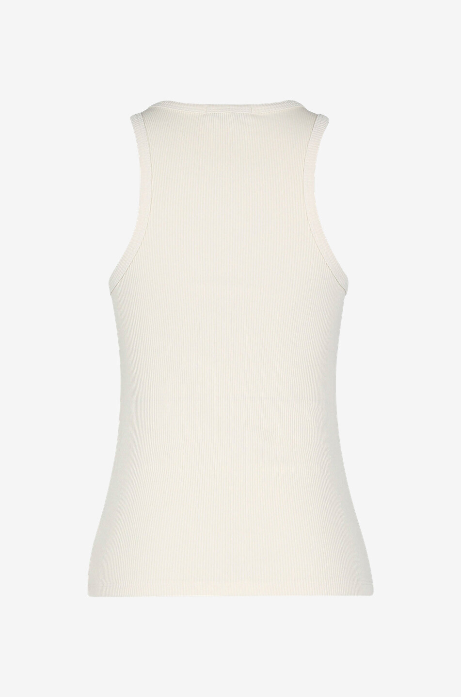AGOLDE Ribbed organic cotton jersey tank top Women WHITE 2