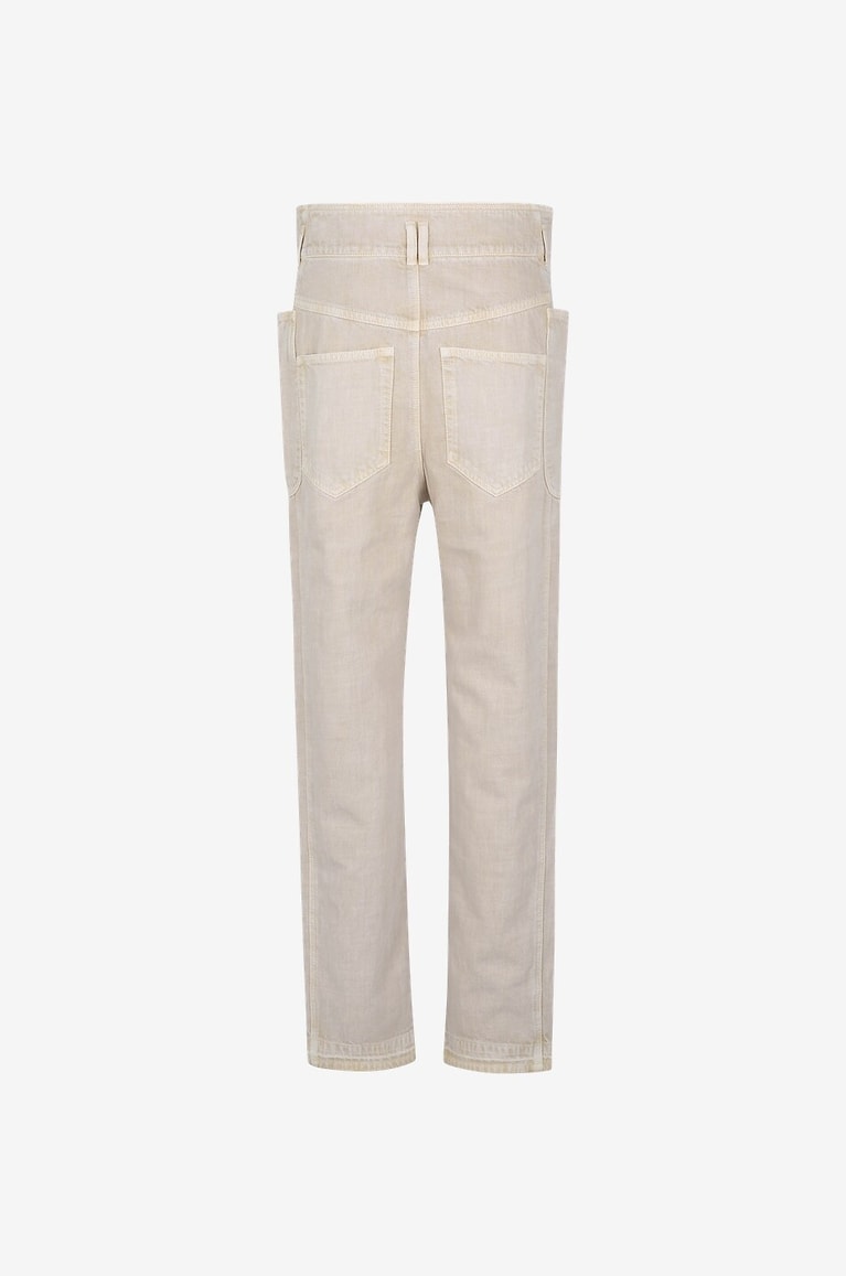 MARANT ETOILE Jeans mit geradem Bein und hoher Taille Tess Damen BEIGE 2
