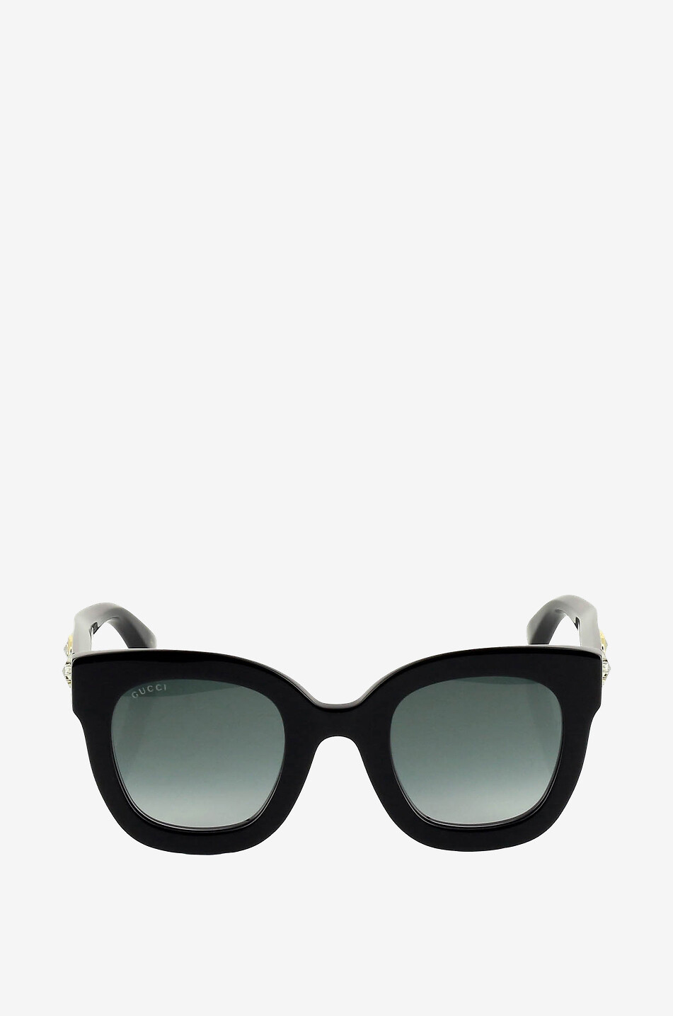 Runde Sonnenbrille aus Acetat mit Kristall-Sternen