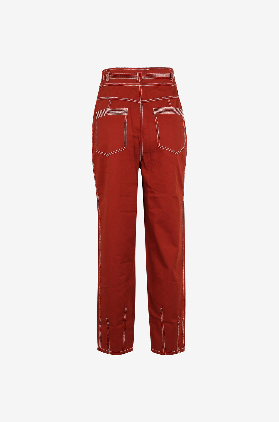 ULLA JOHNSON Lars high-rise gabardine carrot trousers Women MEDIUM ORANGE 2