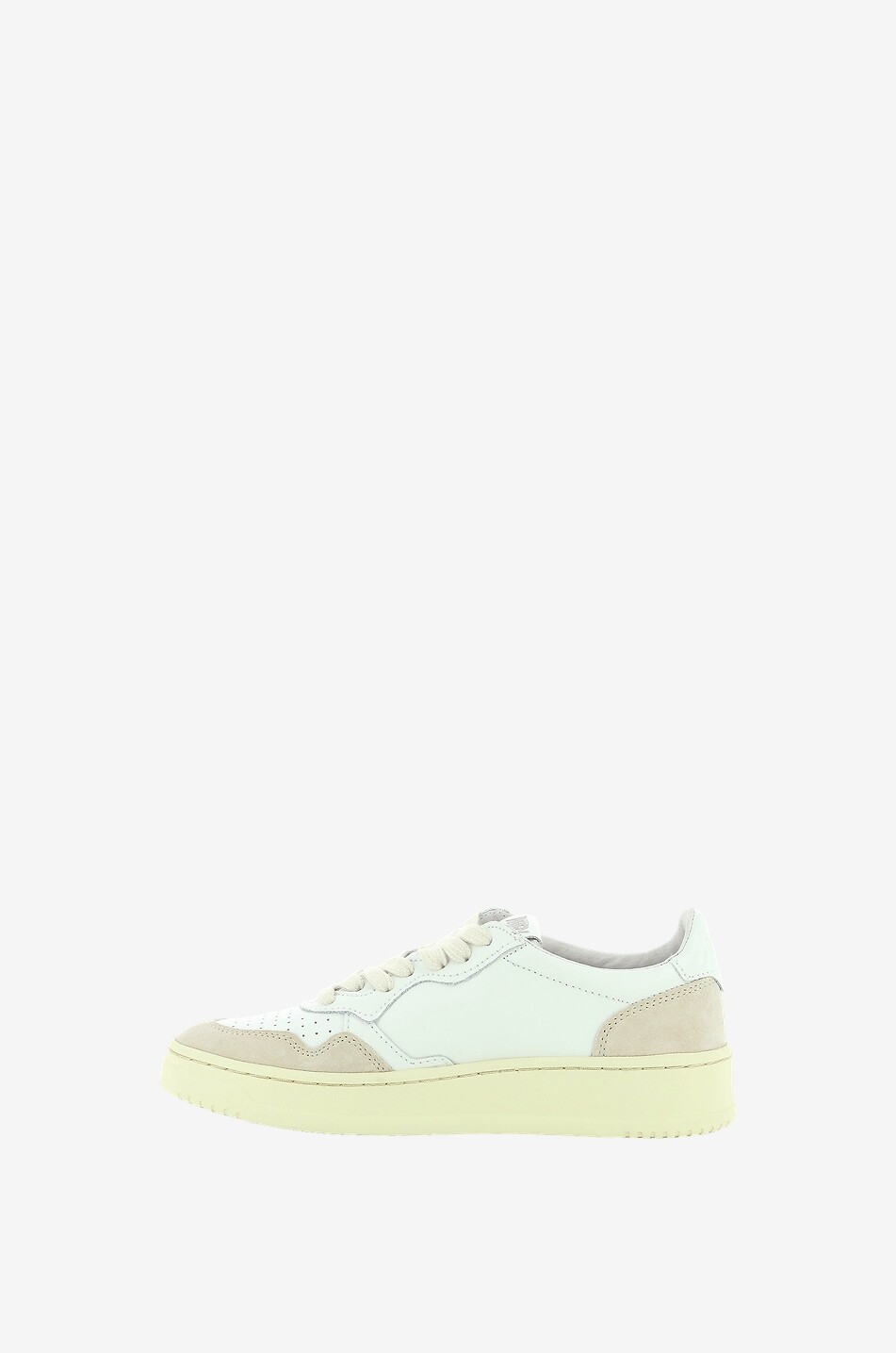 AUTRY Zweifarbige Schnürsneakers aus Leder und Wildleder Medalist Damen WEISS 3